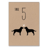 Zwarte Labrador Retrievers Honden Trouwreceptie Kaart (Achterkant)