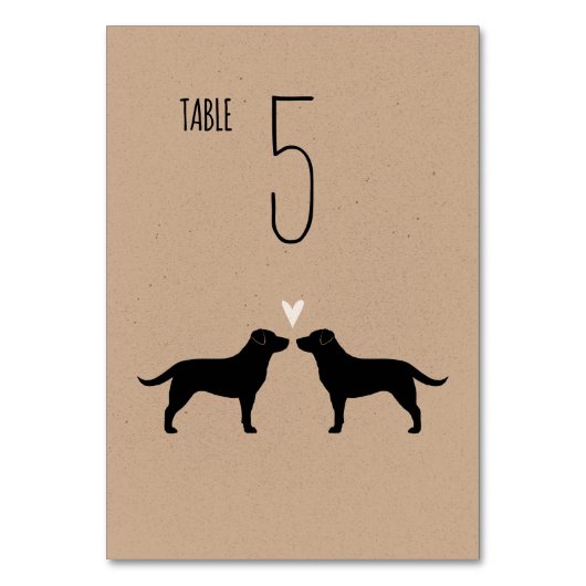 Zwarte Labrador Retrievers Honden Trouwreceptie Kaart (Achterkant)