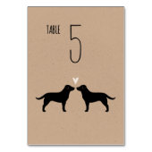 Zwarte Labrador Retrievers Honden Trouwreceptie Kaart (Voorkant)