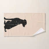 Zwarte labrador silhouet illustratie bad handdoek (Handdoek)