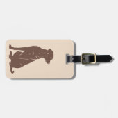 Zwarte labrador silhouet illustratie bagagelabel (Voorkant horizontaal)