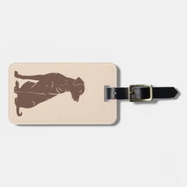 Zwarte labrador silhouet illustratie bagagelabel