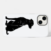 Zwarte labrador silhouet illustratie Case-Mate iPhone case (Achterkant (horizontaal))