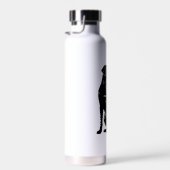 Zwarte labrador silhouet illustratie waterfles (Rechts)