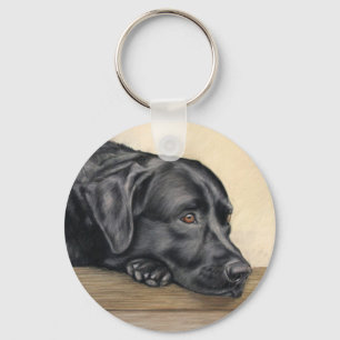 Zwarte labrador sleutelhanger