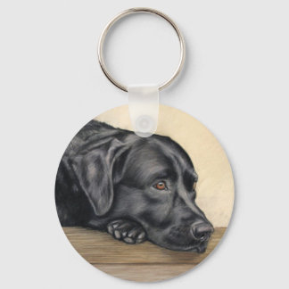 Zwarte labrador sleutelhanger