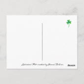 Zwarte Labrador St. Patrick's Day Shamrock Leaves Briefkaart (Achterkant)