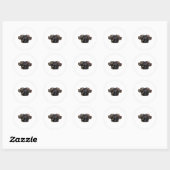 Zwarte Labrador stickers (Vel)