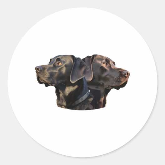 Zwarte Labrador stickers (Voorkant)