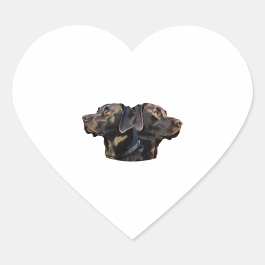 Zwarte Labrador stickers (Voorkant)