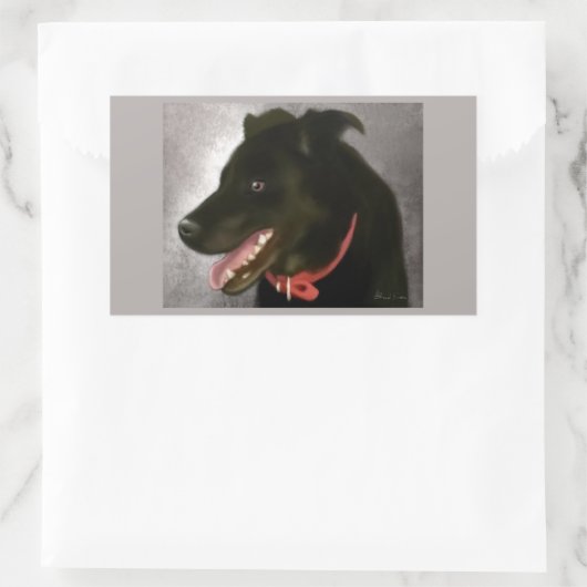 Zwarte labrador Stickers (Tas)