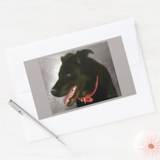 Zwarte labrador Stickers (Envelop)