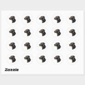 Zwarte Labrador stickers 1 (Vel)