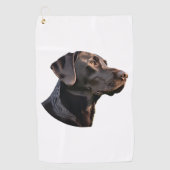 Zwarte Labrador stickers 2 Golfhanddoek (Voorkant)