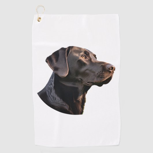 Zwarte Labrador stickers 2 Golfhanddoek (Voorkant)