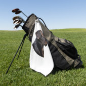 Zwarte Labrador stickers 2 Golfhanddoek (Groen)