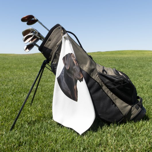 Zwarte Labrador stickers 2 Golfhanddoek (Groen)