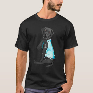 Zwarte Labrador Tattoos Ik hou van papa zitten cad T-shirt