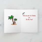 Zwarte Labrador Tropische Kerst Feestdagen Kaart (Binnen)