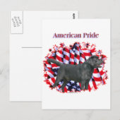 Zwarte labrador trots briefkaart (Voorkant / Achterkant)