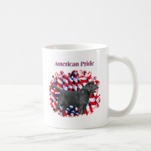 Zwarte labrador trots koffiemok