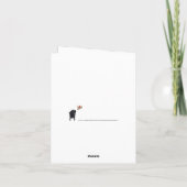 Zwarte labrador vrolijke kerstkardinalen Schattige Feestdagen Kaart (Achterkant)