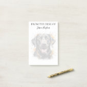 Zwarte Labradorliefhebber Monogram Honden Post-it® Notes (Op bureau)