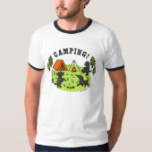 Zwarte Labradors Camping Tshirt (Voorkant)