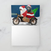 Zwarte Labradors hond Kerstman Santa Claus   Kaart (Binnen)