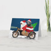 Zwarte Labradors hond Kerstman Santa Claus   Kaart (Voorkant)