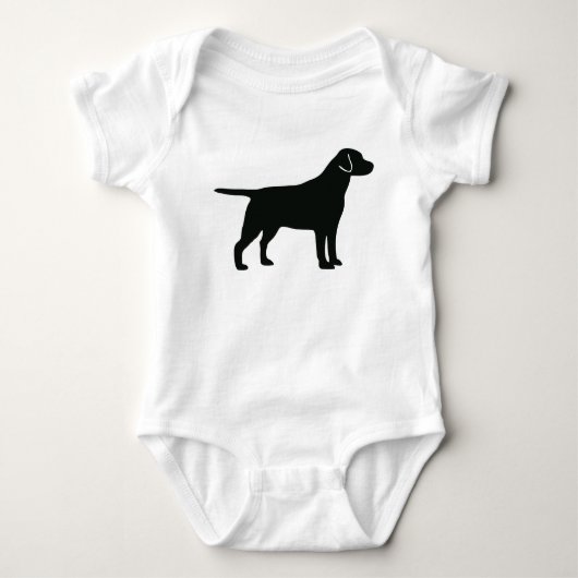 Zwarte Labradors hond Romper (Voorkant)