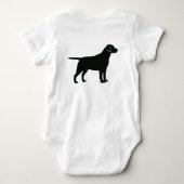 Zwarte Labradors hond Romper (Achterkant)