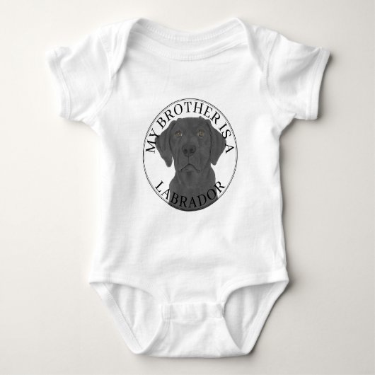 Zwarte Labradorshond Romper (Voorkant)