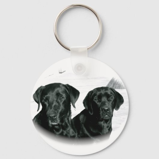 Zwarte labs sleutelhanger (Voorkant)