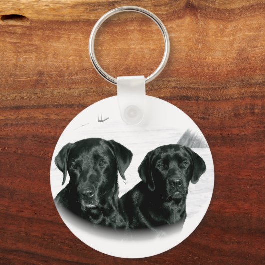 Zwarte labs sleutelhanger (Voorkant)