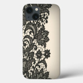 zwarte Lace beige Paris mode Case-Mate iPhone Case (Achterkant)