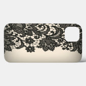  zwarte Lace beige Paris mode Case-Mate iPhone Case (Achterkant (horizontaal))