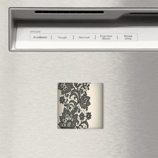  zwarte Lace beige Paris Mode Magneet (Insitu (Vaatwasser))