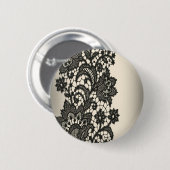 zwarte Lace beige Paris Mode Ronde Button 5,7 Cm (Voorkant /achterkant)