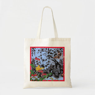ZWARTE LACE EN BUTTERFLIES BUDGET CANVAS TAS