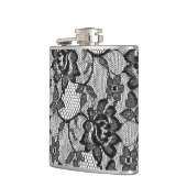 Zwarte Lace Girly Flask Heupfles (Links)
