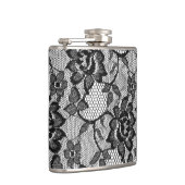 Zwarte Lace Girly Flask Heupfles (Rechts)