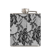 Zwarte Lace Girly Flask Heupfles (Achterkant)