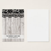 Zwarte lace grijs Hood-verouderingskaarten Visitekaartje (Voorkant /achterkant)