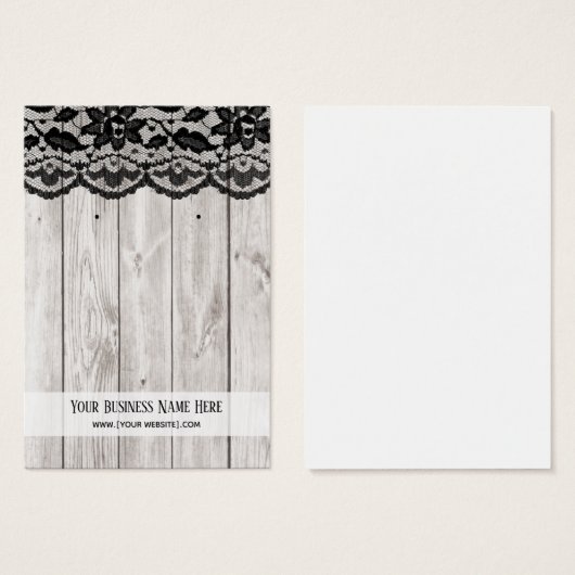 Zwarte lace grijs Hood-verouderingskaarten Visitekaartje (Voorkant /achterkant)