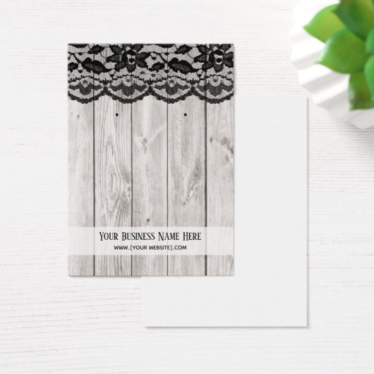 Zwarte lace grijs Hood-verouderingskaarten Visitekaartje (Bureau)