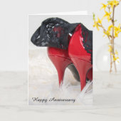 zwarte lace lingerie kaart (Gele Bloem)