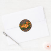 ZWARTE LACE, PUMPKIN PATCH by SHARON SHARPE Ronde Sticker (Envelop)