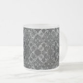 Zwarte Lacework Artistry Frosted Glass Mok (Voorkant rechts)