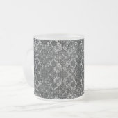 Zwarte Lacework Artistry Frosted Glass Mok (Voorkant links)